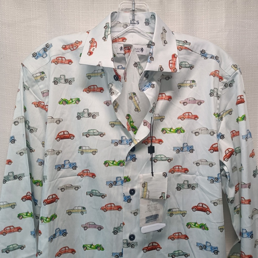 Blain Jones Custom Shirt Dress Womens S Vtg Car Print Bandana Pin Up Classic New